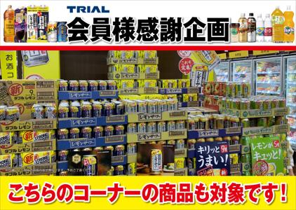 トライアルのチラシ キャンペーンと店舗情報