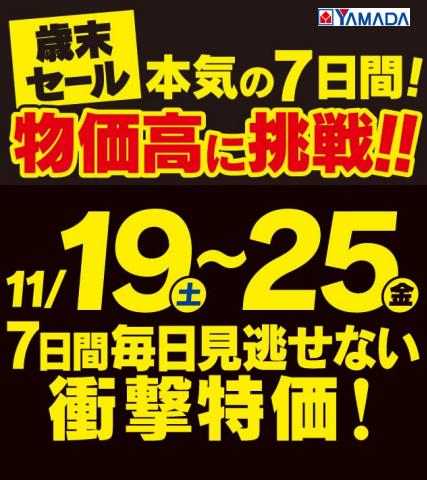横浜市でのヤマダ電機のカタログ | Black Friday | 2022/11/25 - 2022/11/25