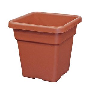 ハンズマンにおける￥980でのイタリア直輸入 プラスチック植木鉢 正方形 クアドロマキシ Quadro 38cm×38cm×H38cm ブラウンのオファー