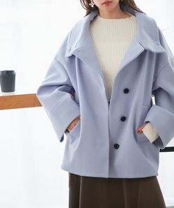 Visにおける￥9890での【静電気防止】ステン&スタンドカラージャージメルトンミドル丈コートのオファー